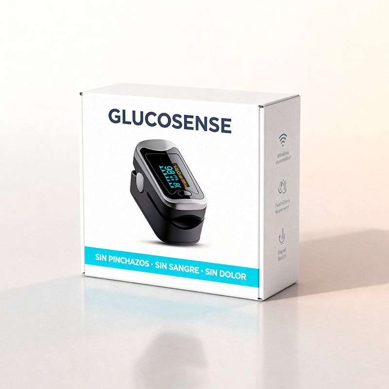 GlucoSense™ – Medidor inteligente no invasivo | Cuida tu glucosa en casa
